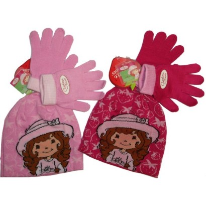 Ensemble Bonnet et Gants Charlotte aux Fraises