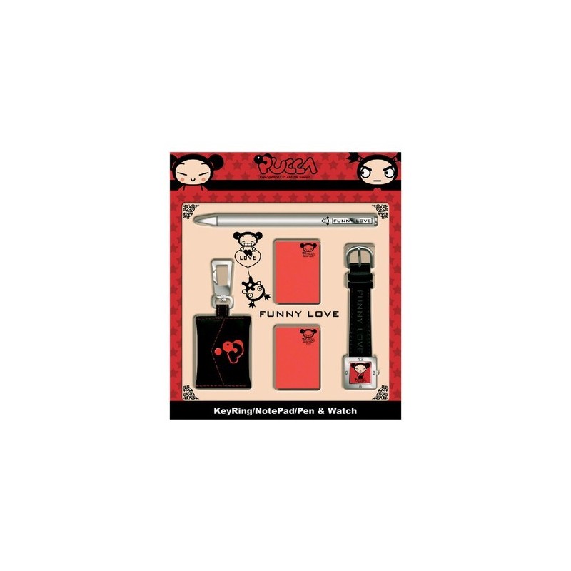 Coffret Montre Pucca + Porte Cle + Stylo